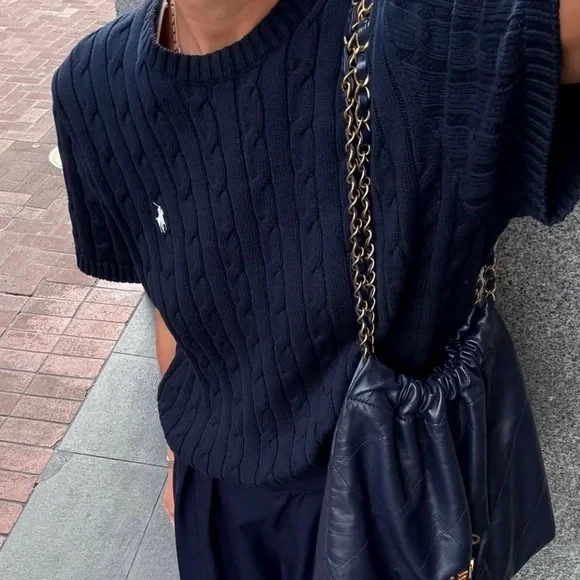 $168 Polo Ralph Lauren cable knit cotton sweater top - Picture 6 of 6